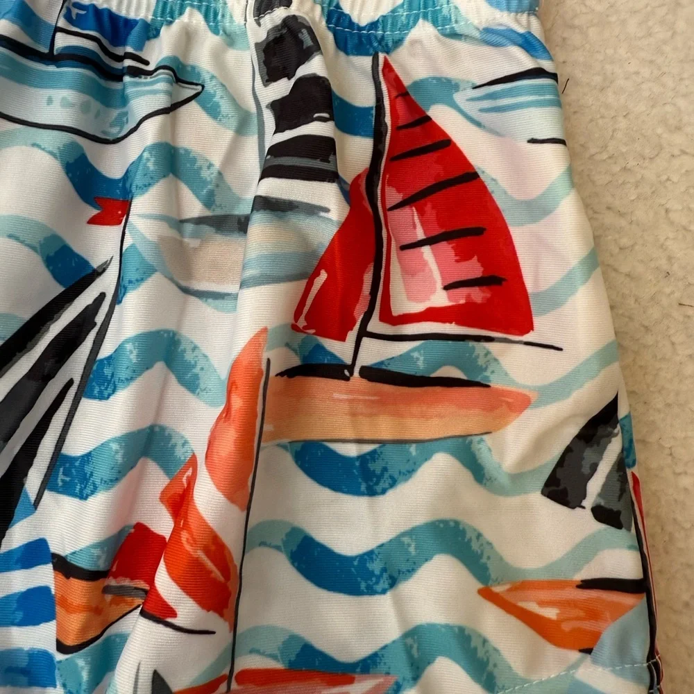 Boys sailboat swim outfit